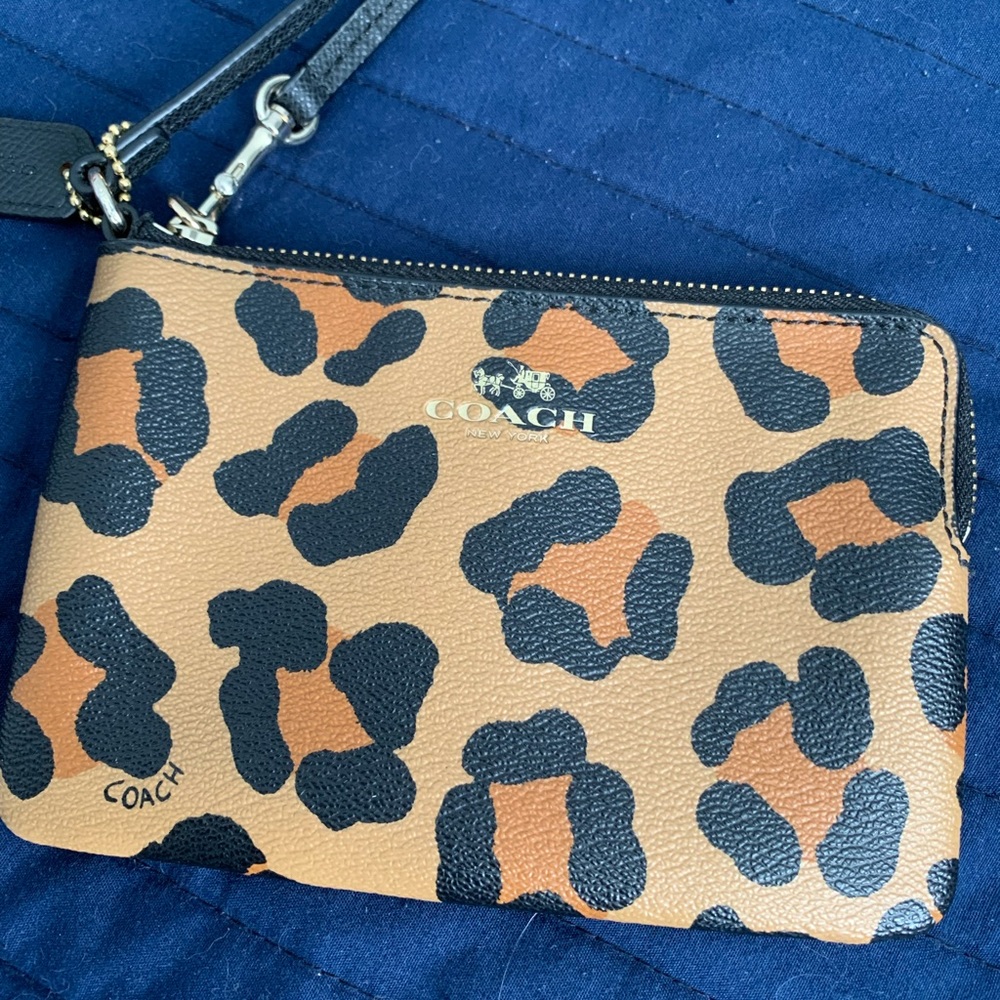 Coach corner zip wristlet